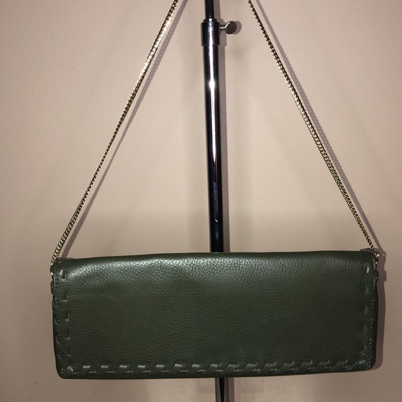Vince Camuto Handbags - Army Green Clutch With Beautiful Gold Chain Vince Camuto Women’s EUC